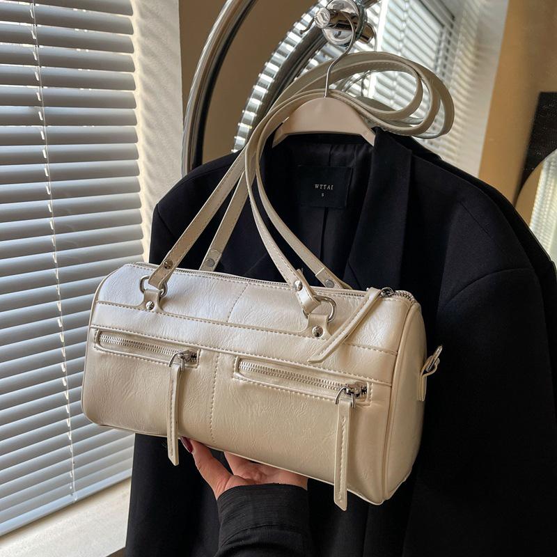 Retro One-shoulder Armpit Bag for Women Casual Backpack Large Capacity Shopping Travel Bags Monochromatic Fashion New