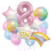 Gradual Change Meteor Color Hui Tail Aluminum Film Balloon Package Birthday Party Dream Scene Arrangement Atmosphere Decoration