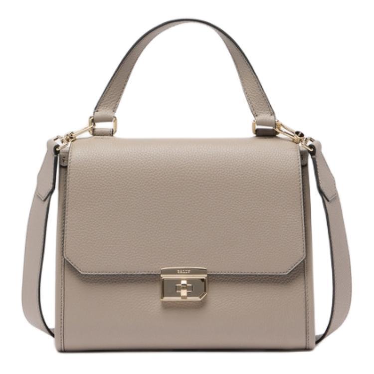 Bally Detachable Shoulder Strap Gold Hardware Leather Tote Bag Women Handbags Gray 6240564
