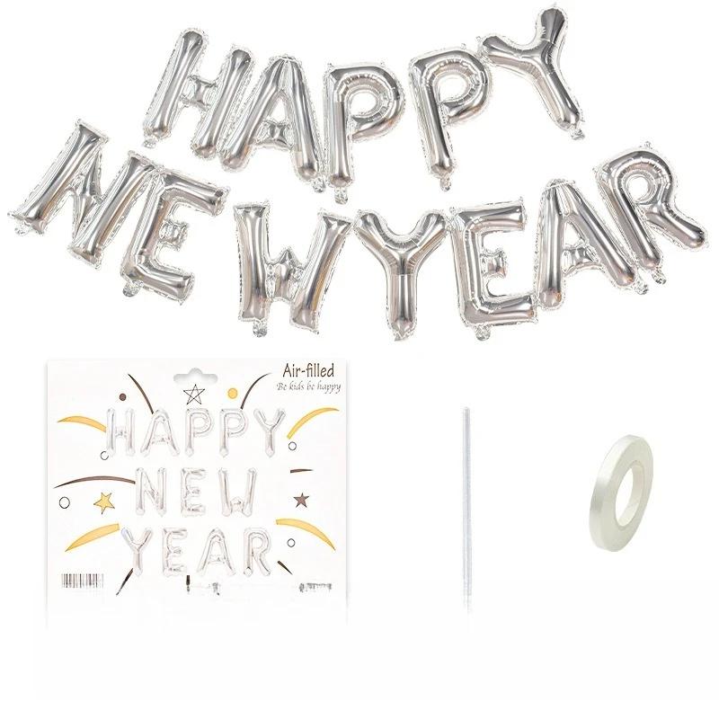 

Merry Christmas Balloon Banner For Christmas Party Decorations 16inch Aluminum Foil Balloon Banner Happy New Year Decoration 16inch