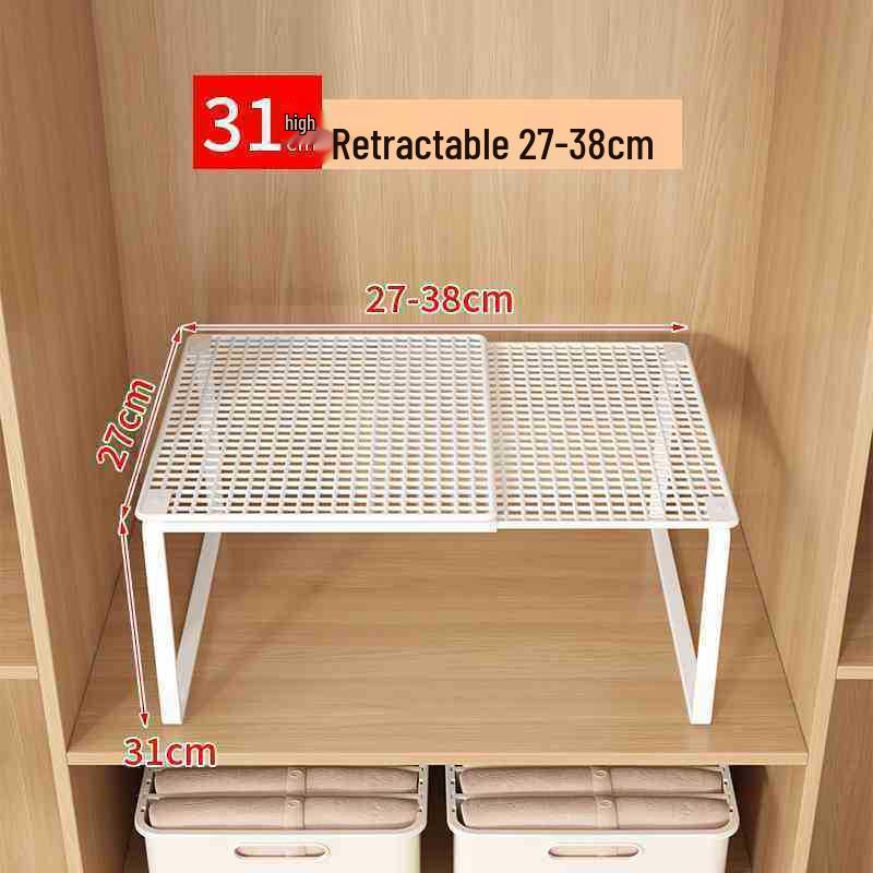 Retractable Wardrobe and Shoe Cabinet Shelf Divider for Dorms