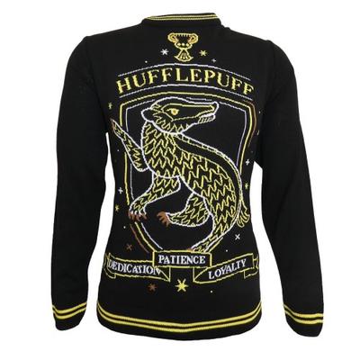 HARRY POTTER Unisex Adult Hufflepuff Knitted Jumper