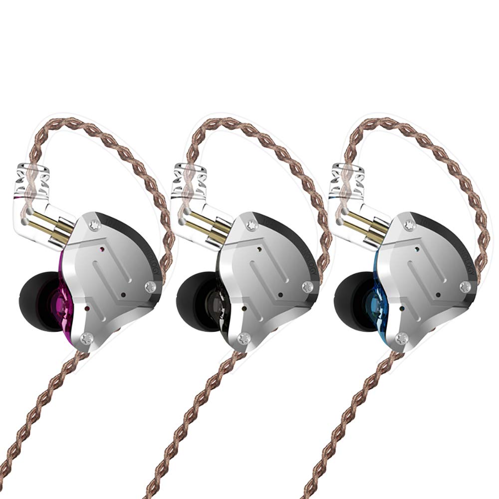 Yinyoo KZ ZS10 PRO Wired HiFi Hybrid No In-Ear Earphones, 4BA+1DD In-Ear Monitors, 2-Pin 0.78mm Earphones, Re-cabled, High-Fidelity Sound, Closed-Back