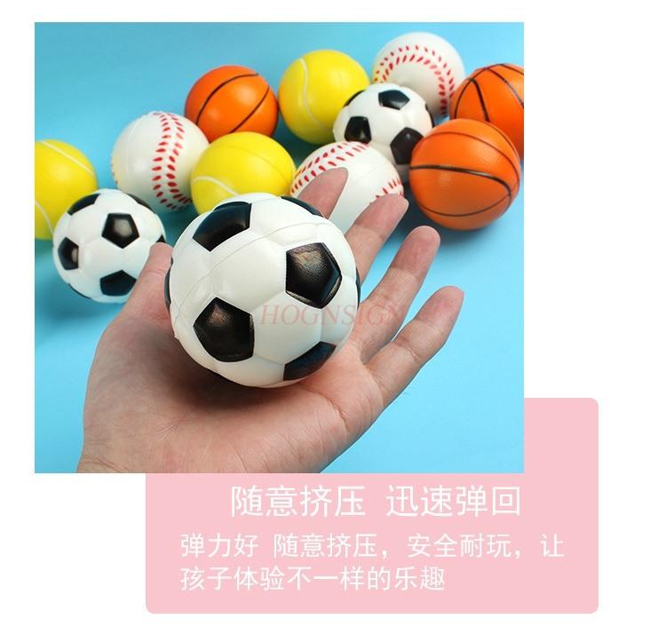 4Pcs Pu Decompression And Ventilation Ball Sponge Ball Children'S Toy Kindergarten Gift Mini Leather Ball Soft Solid Elastic