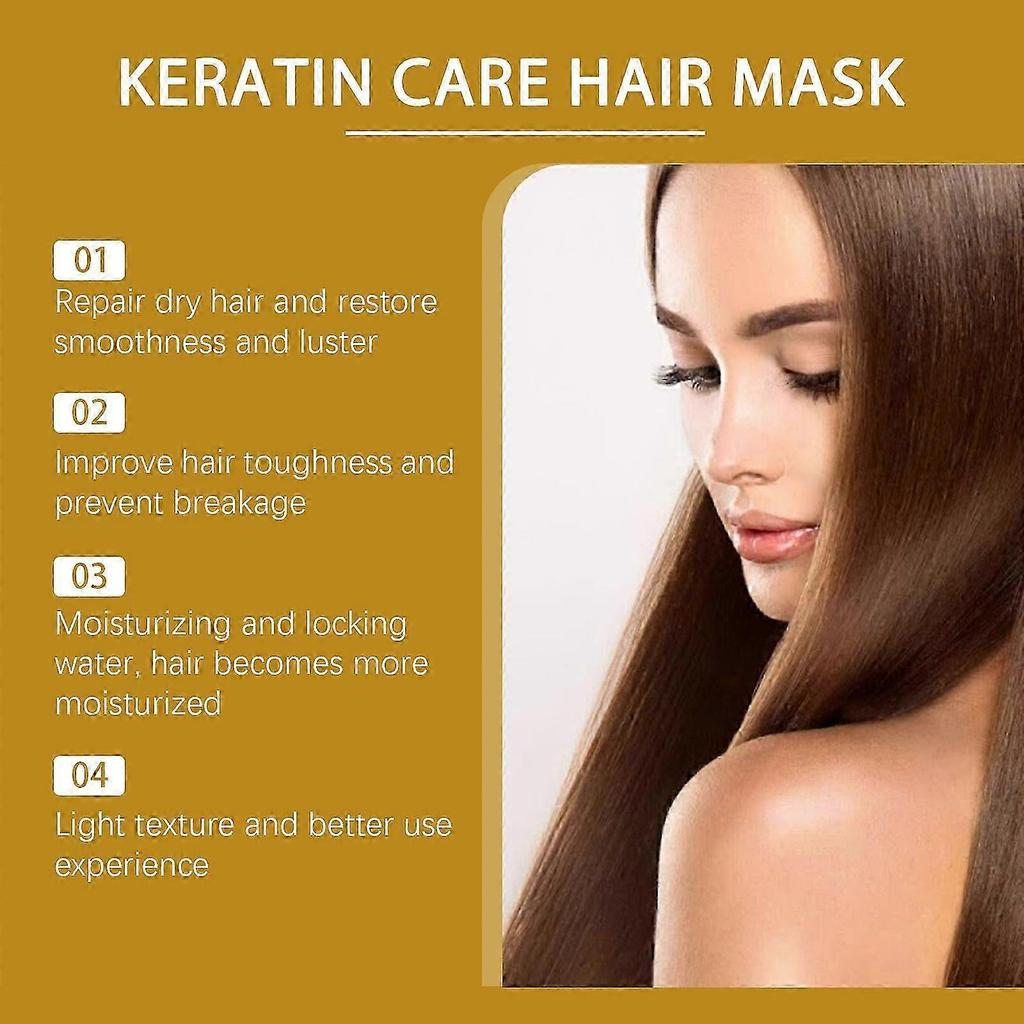 Hoegoa Keratin Hair Mask for Damaged Hair 2-Pack Deep Conditioning Treatment with Natural Ingredients Intense Hydration Repair