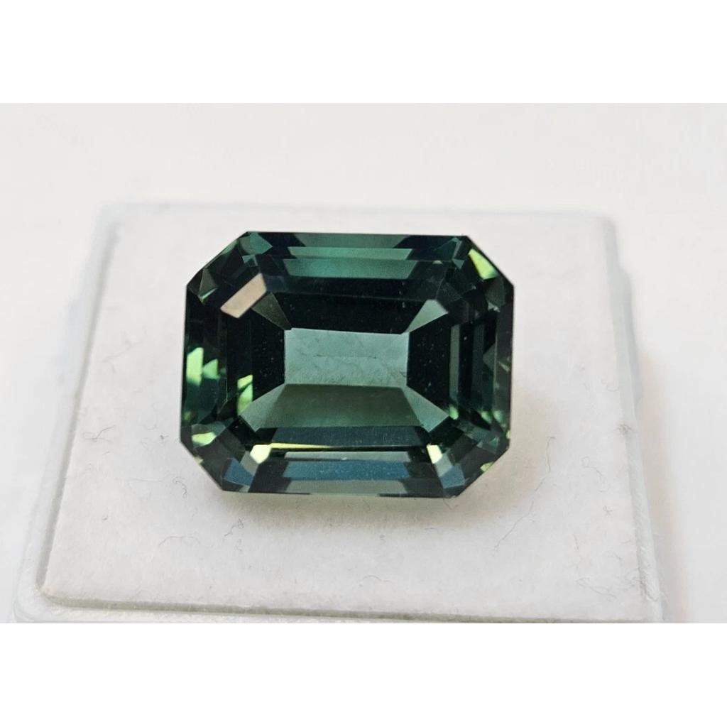 Natural Teal Blue Tourmaline 9+ Ct Emerald Cut Stunning Loose Gemstone