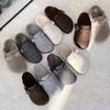 Thick-soled Bag Head Half Slippers Lazy Slippers Women's Autumn and Winter New Felt Suede Piled Cotton Slippers Muller Shoes
