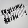 Dual-Ended Foundation & Blush Brush for Contour and Nose Shadow - Soft Hair, Black and White Design