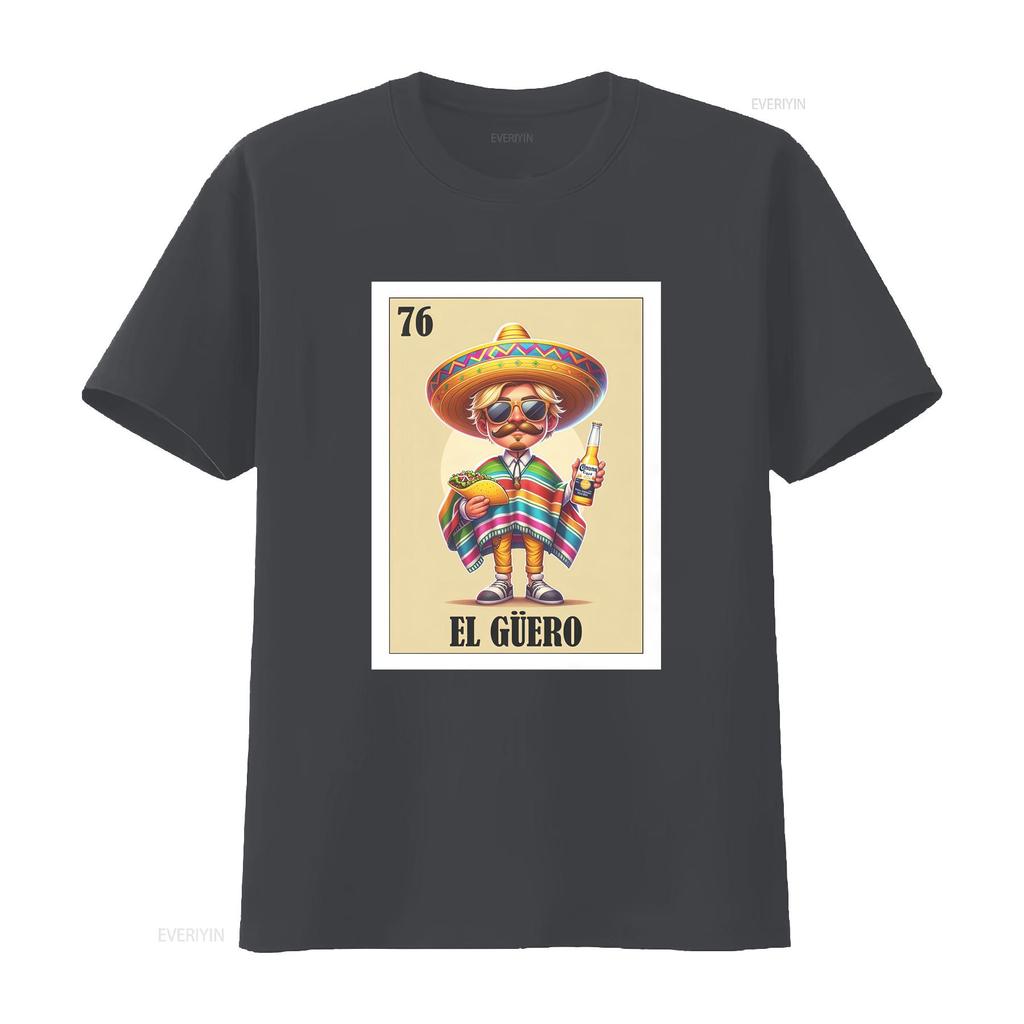 Loteria T Shirt El Guero Blonde Guy Spanish Vintage Washed Graphic Streetwear Comfortable Unisex Stretched Stylish Slightly
