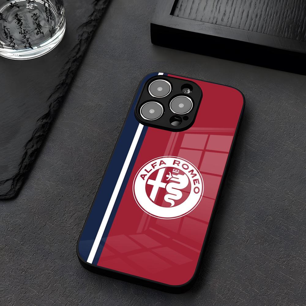 

Sport Car Phone Case Glass For IPhone 12 17 15 14 13 16 11 Pro XS Max Plus Mini X XR E2020 Tempered Coque iPhone17 Air