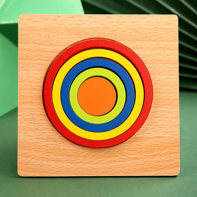 Wooden 3D Educational Puzzle for Toddlers - Interactive, Creative Hands-on Toy for Ages 1-3