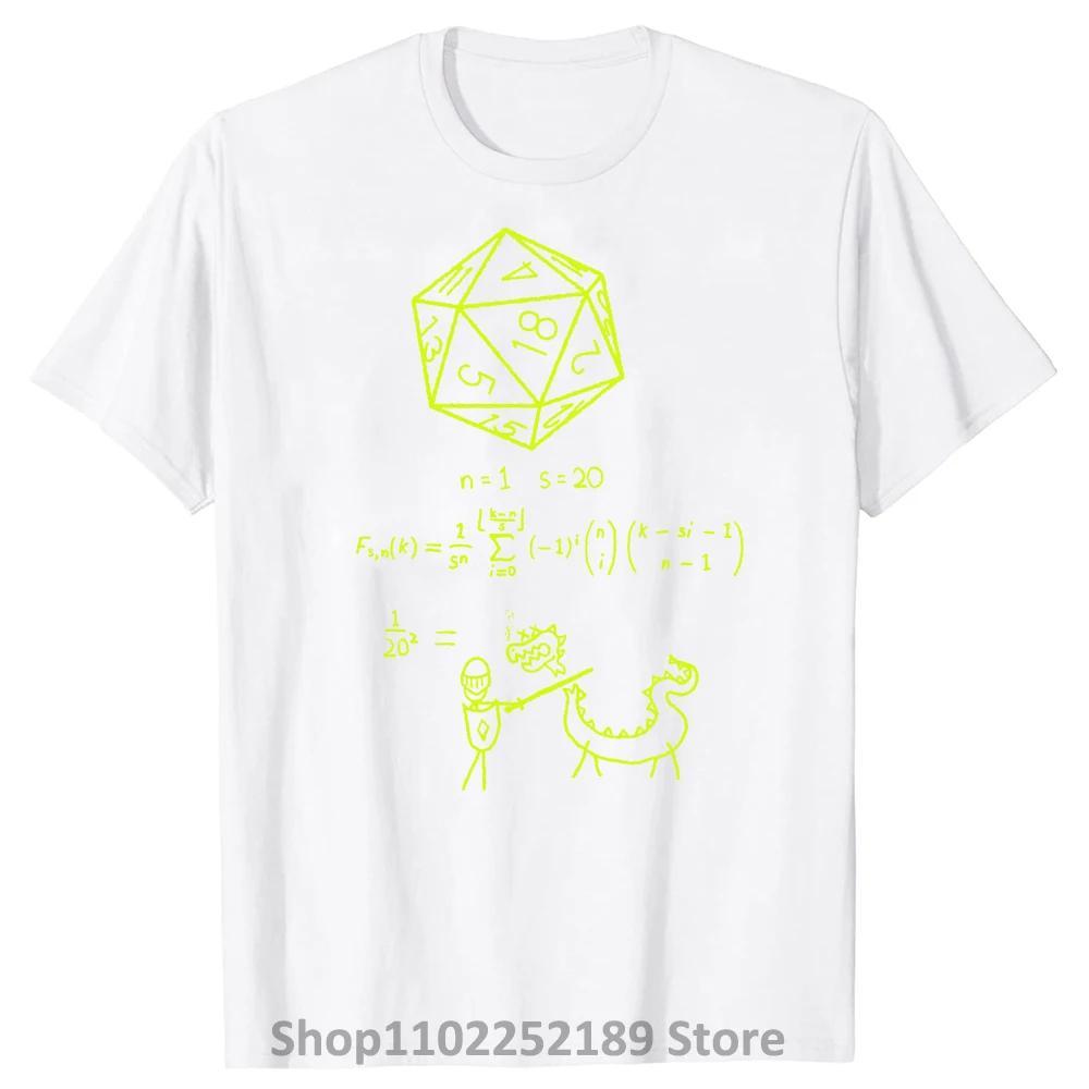 Novelty The Science of 20 Sided Dice T Shirts Graphic Cotton Streetwear Short Sleeve DND D20 Dungeon Gamer Dragon Dice T-shirt