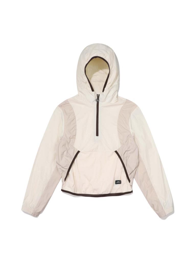 Bbc Earth Curve Color Block Long Sleeve Anorak_Cream