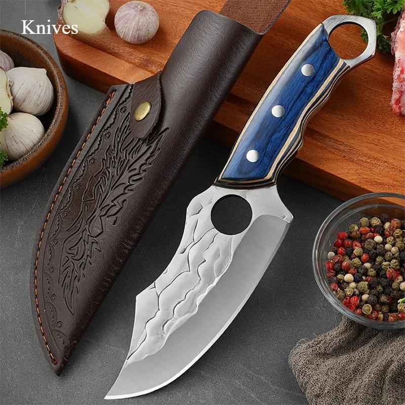 Stainless Steel Handmade Forged Knife for Kitchen Cooking Household Fruit Vegetables Knife Meat Cleaver Butcher Utility Knife