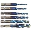 Hex Shank Plated Screw Thread Drill Bits Wide Spiral Groove High Efficiency