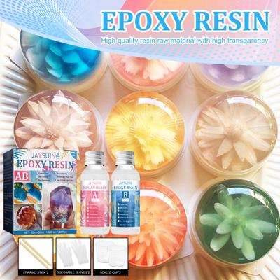 AB Resin Adhesive High Transparency and Yellowing Resistance DIY Epoxy Resin Adhesive Ab Drop Adhesive Transparent Crystal Adhesive