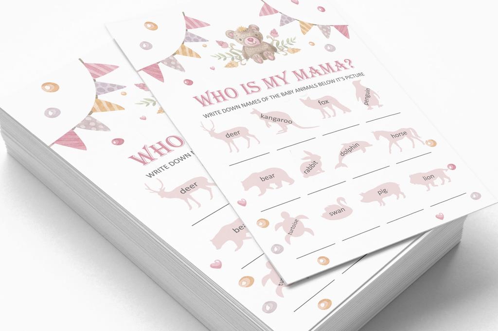 Inkdotpot 50 BabyA  AlphabetA  ABCA  GameA  Party Baby Shower Game Gender Neutral Teddy Bear