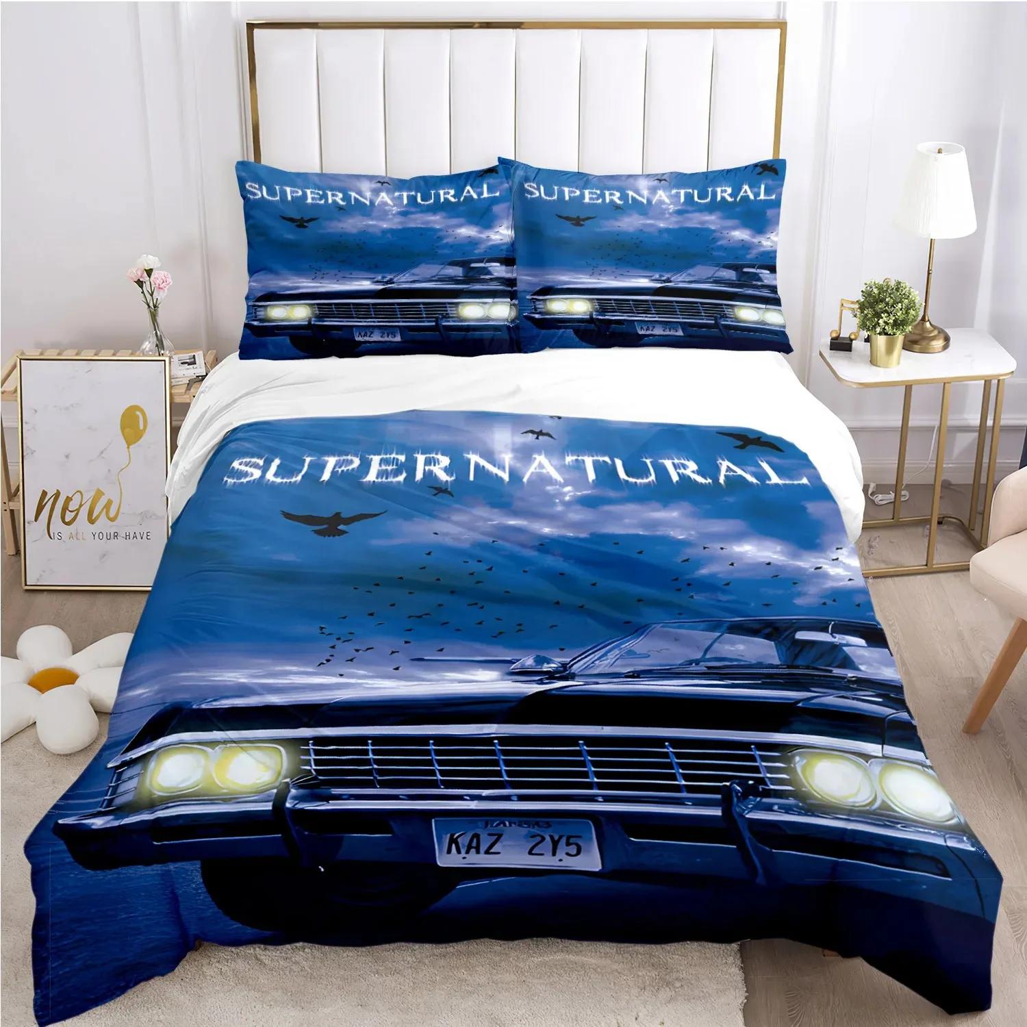 

Supernatural Beding Set Twin Quen King Ful Sized Dimensions Single Double Soft Duvet Cover Pilowcase Bed Young Boys Young Girls Adult Peoples 100*200cm Single