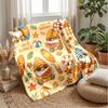 Happy Summer Gnomes Theme Blanket Lightweight Warm Flannel Blanket Decorative Throw Blanket for Home Decoration