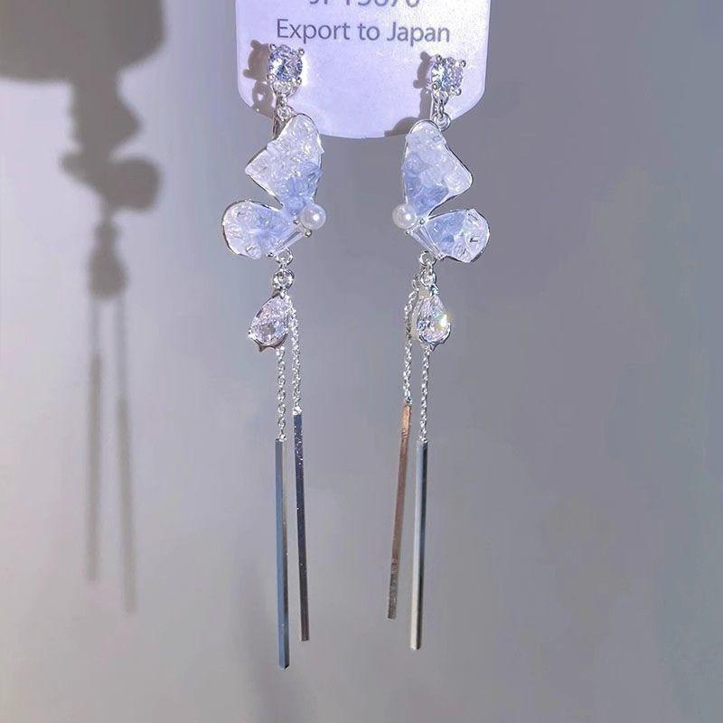 Banquet Protagonist Exquisite Daughter Flashing Zirconium Hollow Earrings Female Light Luxury Niche Exaggerated Earrings Temperament Unique Earrings