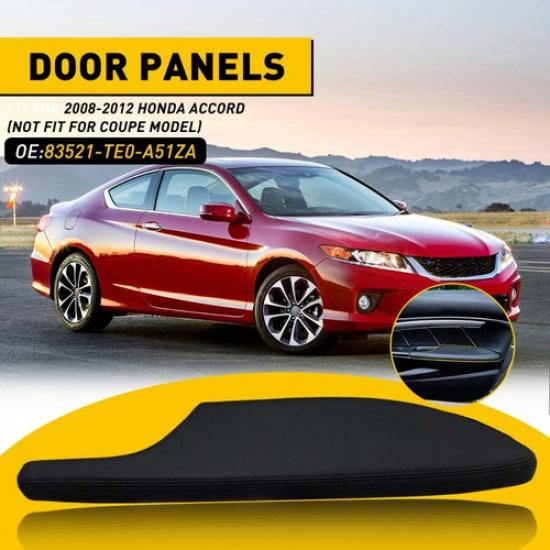 

Fit 08-12 Honda Accord Coupe Right Door Armrest Side Panel Leather Black