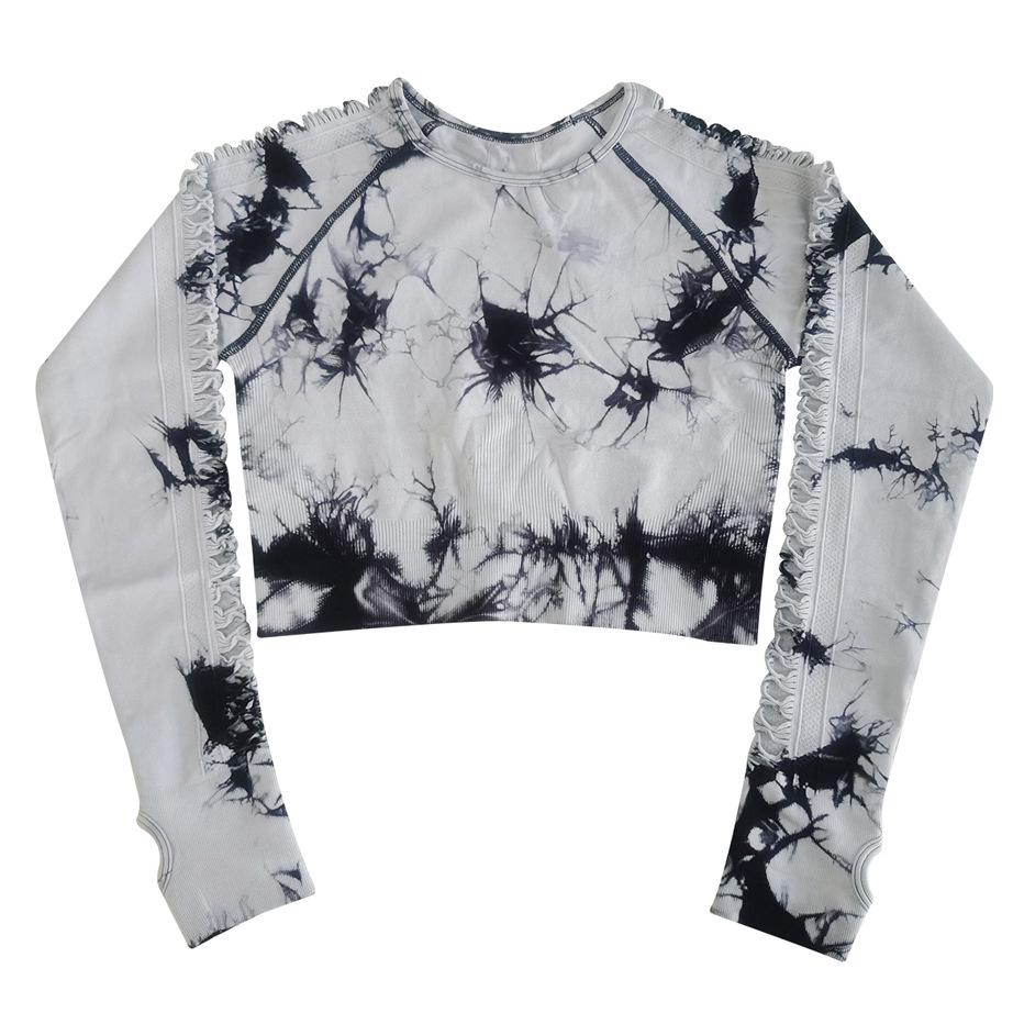 Evropsko-americké batikované vysoce elastické jógové kalhoty - Kontrola bříška, Prodyšné, Zvedání boků, Legíny slim fit