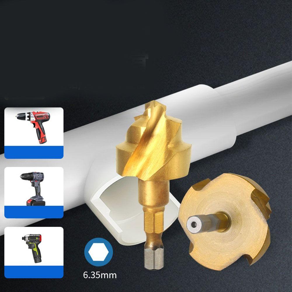 6Pcs Wear-resisting Stepped Water Pipe Drill Bit Plumbing Pipe Reamer  Water Pipe Connection Tool