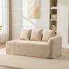 Modular Compression Sofa Made of Chenille Fabric, Filled with 30D High-elastic Foam. Easy To Move, Non-slip Floor, Ideal for Living room.Light Khaki