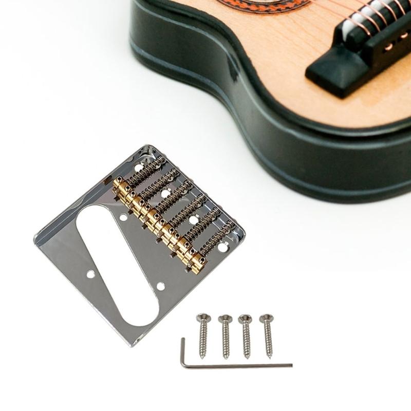 L Shaped Electric Guitar Bridge Saddles Fixing Guitar Bridge Guitar Bridge 6 Strings Electric Guitar Bridge Screws Set