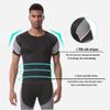 Men's Quick-Dry Marathon Running Suit: Tight-Fit Sports Short Sleeve T-Shirt
