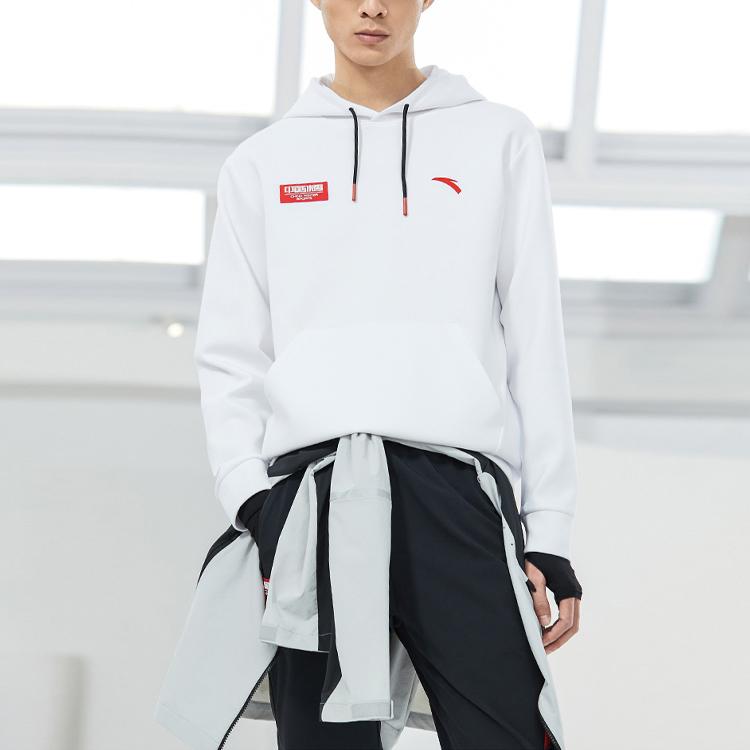 Anta Comprehensive Training Series Ice & Snow Print Pullover Hoodie Men Hoodie White 152217741-1