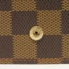 Used Louis Vuitton Damier Card Case, 12564 Agenda PM R20700 8001 Logo Brown Diary with 6 Holes and Checkered Pattern