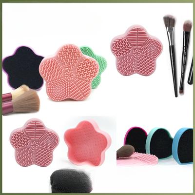 Seashell Makeup Brushes Cleaner Pad Washing Brush Box Cleaning Mat Cosmetic Brushes Cleaner Universal Scrubber Pads Beauty Tools