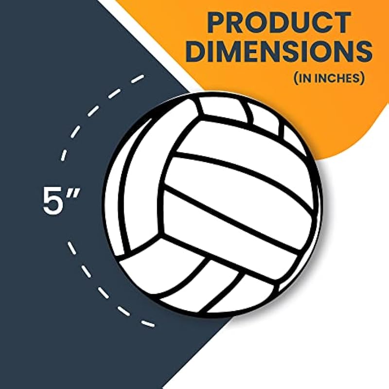 Magnet Me Up: Volleyball Magnet Decal - 3 Inch Round - White and Black - Automotive Magnet for Cars, Trucks, SUVs- Volleyball Mom