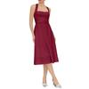 Trendy Women's Square Neck Spaghetti Strap Cami Dress - Sleeveless Color Fitted Waist Summer Casual Dress for Women 20