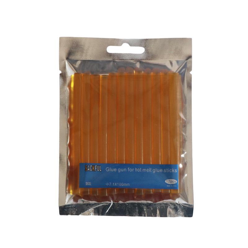 Black Amber Hot Melt Glue Sticks (7mm) for Hair Extensions - Temperature Resistant, Compatible with Small Glue Guns