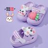 Summer non-slip children's slippers cartoon bunny closed-toe sandals baby clogs boys' and girls' sandals