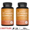 B-complex vitamin capsules, B-complex nutrition, adult dietary supplements, suitable for both men and women.