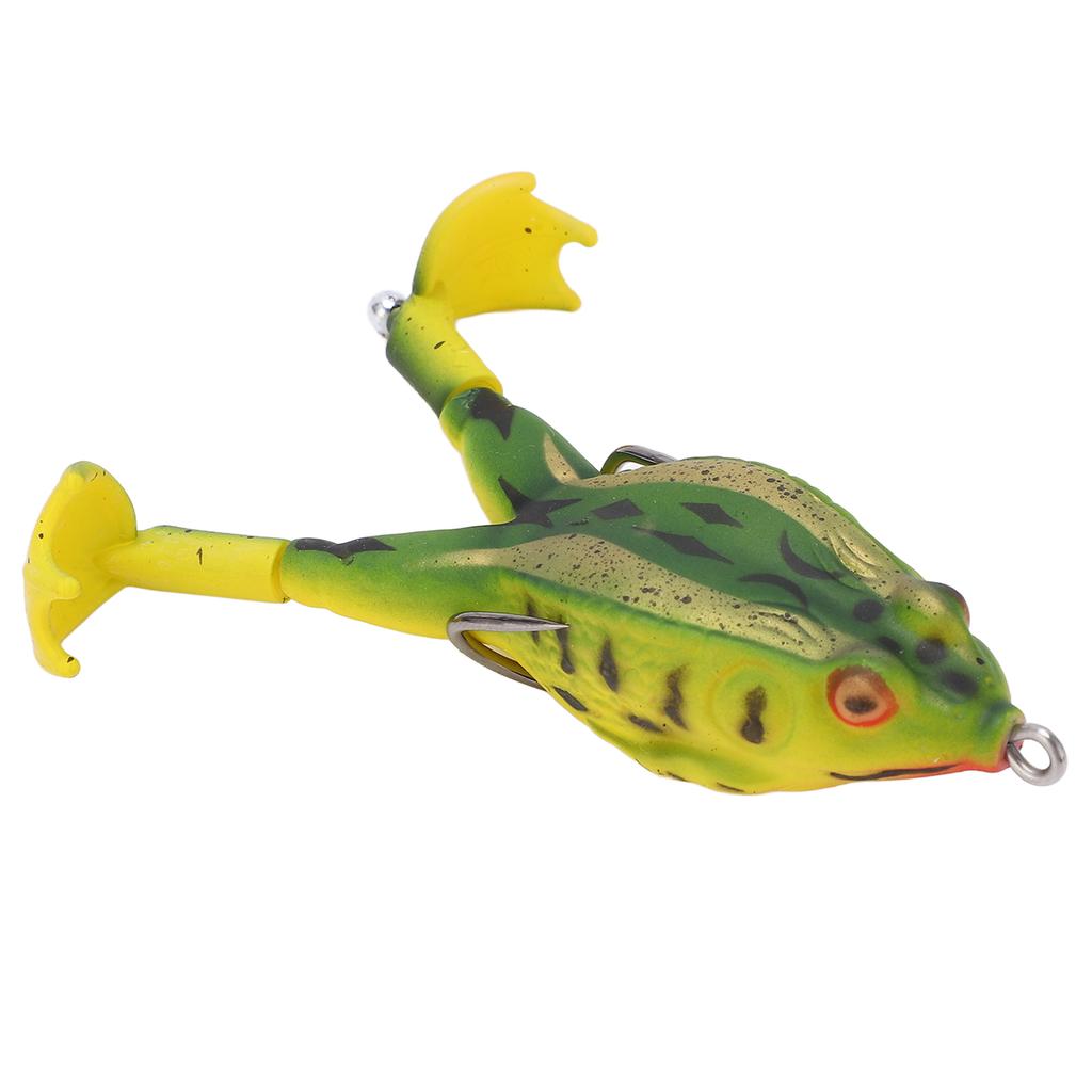 Przynęta Żaba Miękki Silikon Sztuczna Przynęta Żaba Grzmotu Przynęty Wędkarskie z Podwójnymi Śmigłami Złota