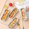 Rectangular Disposable Baking Pan Muffin Jar Brownie Dish Mold Bread Muffin Container for Lifting Tassel Cake Pudding Egg Tart