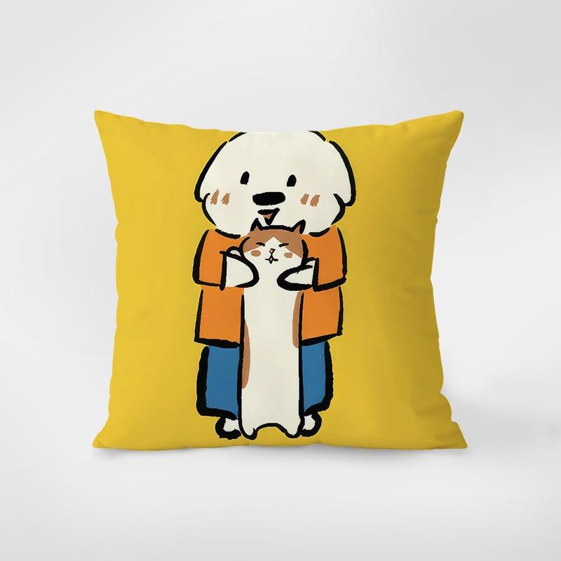 Stil desen animat Fericit Drăguț Față de pernă Îmbrățișare pentru cămin Decorare Birou Sufragerie Canapea Față de pernă
