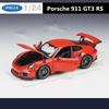 WELLY 1:24 Porsche 911 GT3 RS Alloy Sports Car Model Diecast Metal Track Racing Car Vehicles Model High Simulation Kids Toy Gift