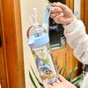 X&W Crayon Shin-Chan Plastic Water Bottle Transparent Straw Cup with Creative Toy Lid Summer Milk Tea Juice Water Cup for Kids