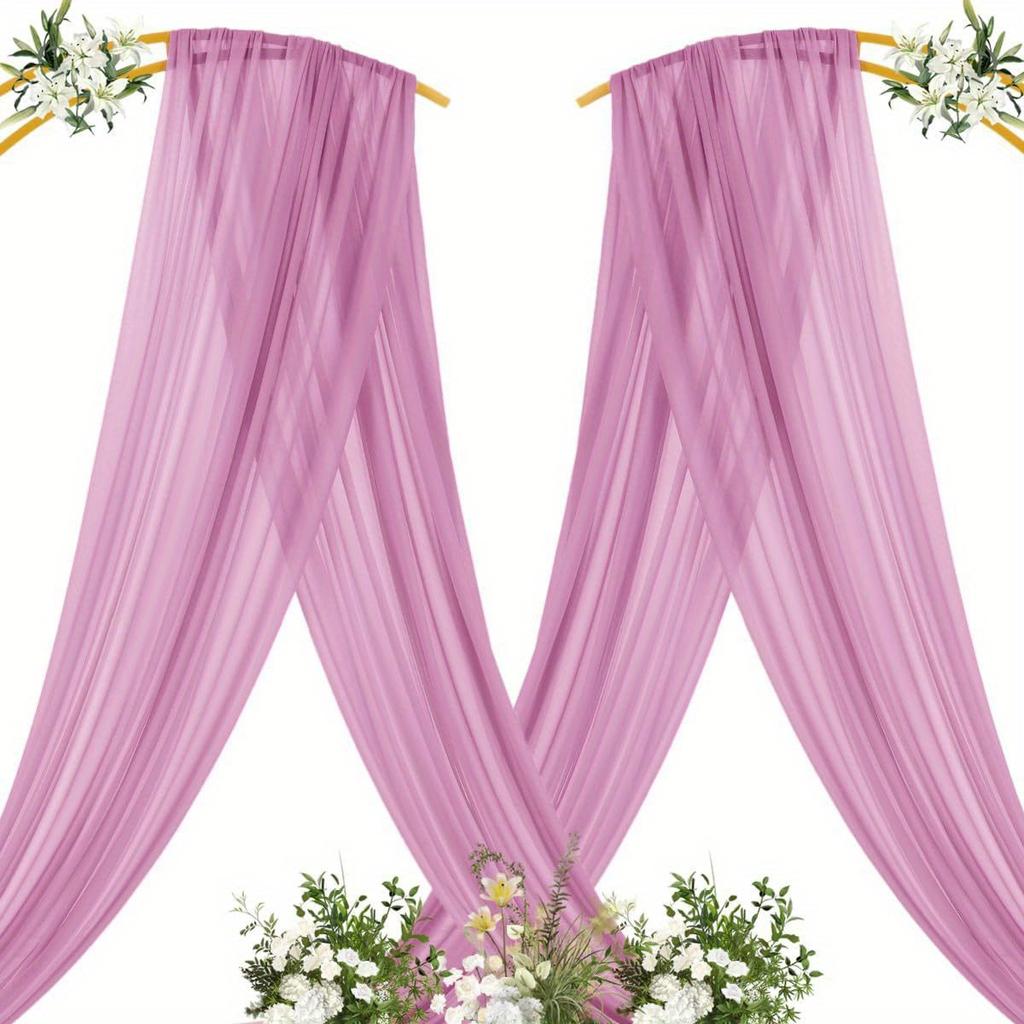 1Pc Wedding Chiffon Yarn Forest Lawn Outdoor Arch Decoration Drape