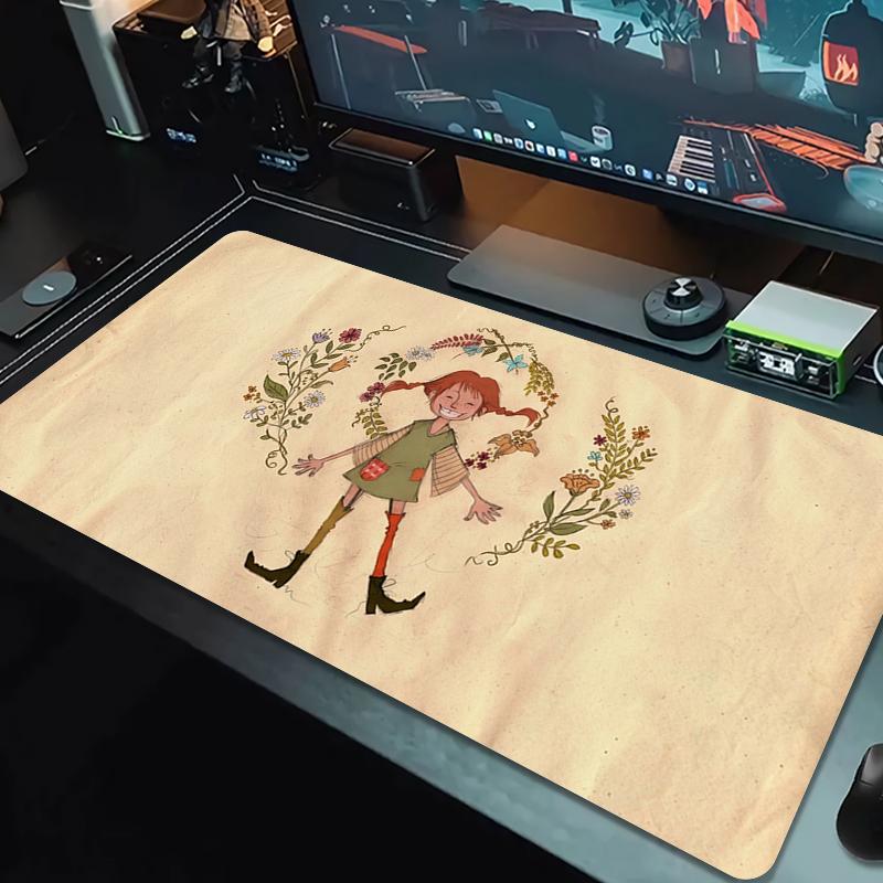 Pippi Longstocking Mouse Pad Large Gaming Table Cushion Non-slip Laptop Tablet Big Mousepad XXL Mat Mini PC Playmat With Lock edge_xia