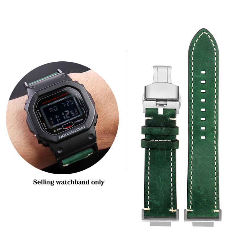 DW-5600 Vintage Rindsleder Uhrenarmband Für G-SHOCK Casio DW5600 GW-B5600 GW-M5610 GA 110 120 GA2100 Armband Uhrenarmband