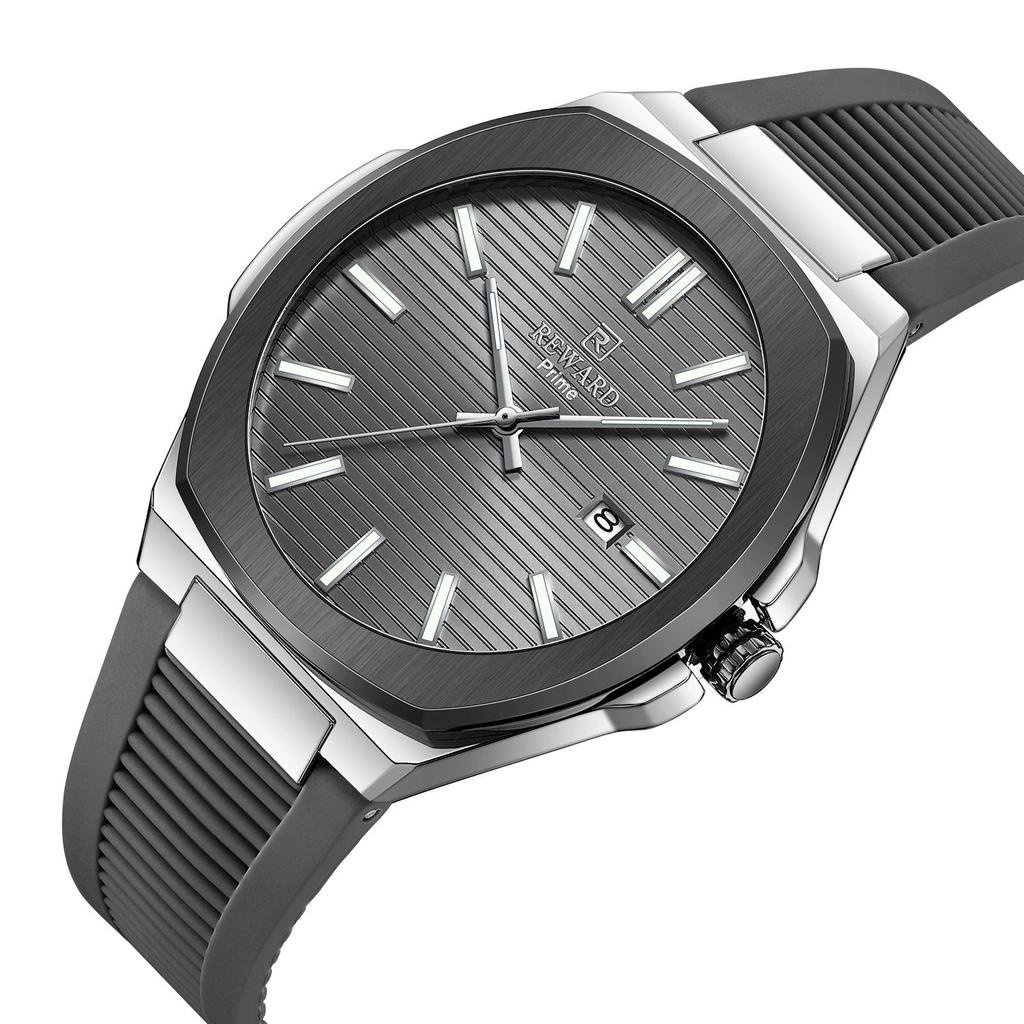 REWARD RD632829M 632829 Waterproof Luminous Hands Auto Date Men Quartz Watch High Quality Silicone Band Sport Business Watch