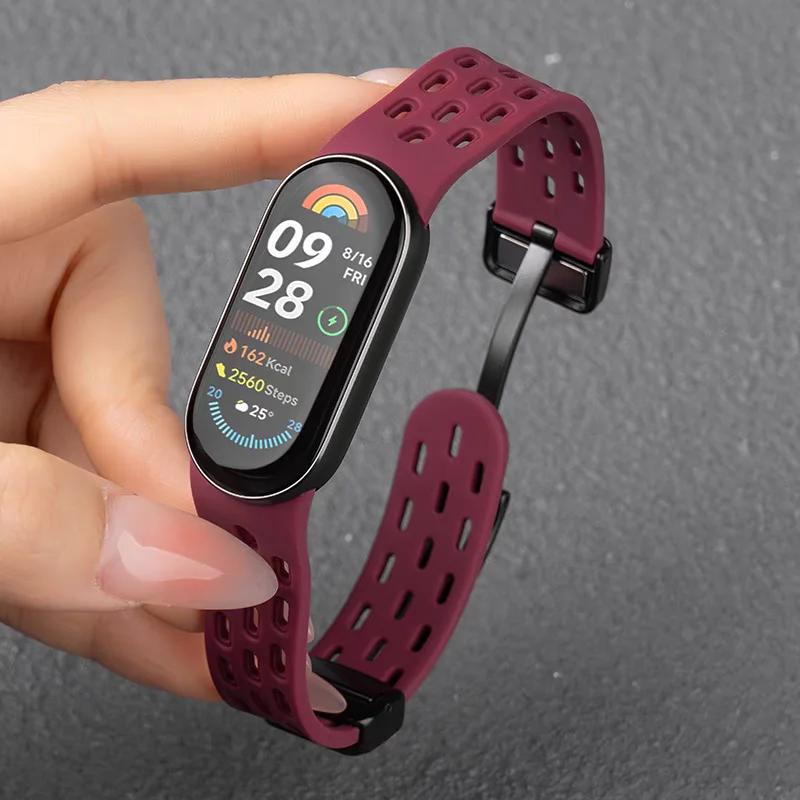 Strap for Xiaomi Mi Band 9 Smart Watch Sport Silicone Bracelet for Mi Band 8 Replacement Wristband Miband 9 8 NFC Accessories
