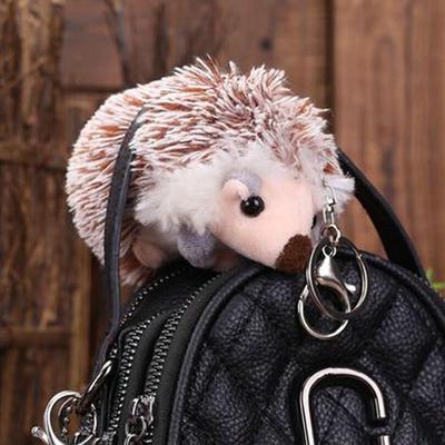 Niedliche Plüsch Pompon Igel Tier Schlüsselanhänger Tasche 10Cm Handy Anhänger Schlüsselanhänger