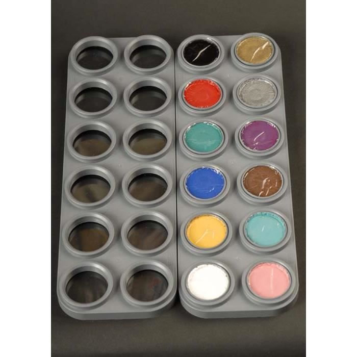 Grimas ansiktsmålning palett - 12 färger - vattenbaserad makeup